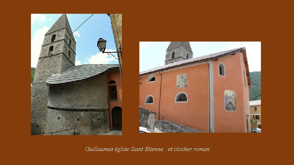 Guillaumes église Saint Etienne et clocher roman 