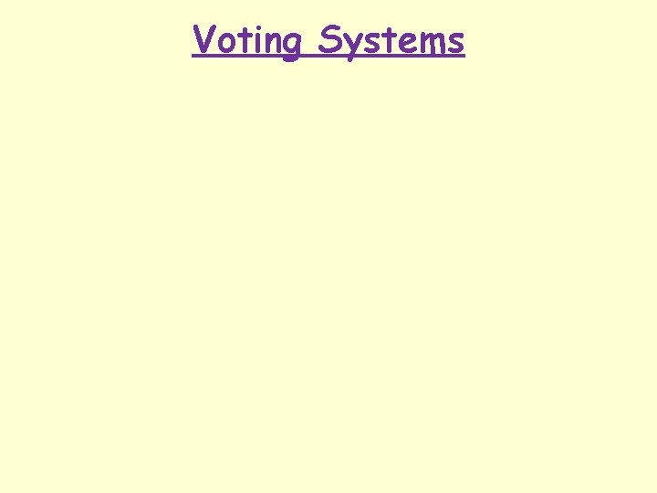 Voting Systems 