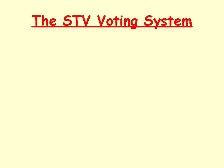 The STV Voting System 