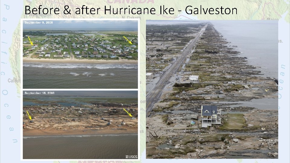 Before & after Hurricane Ike - Galveston 