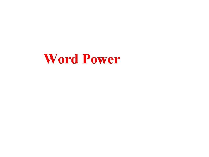 Word Power 