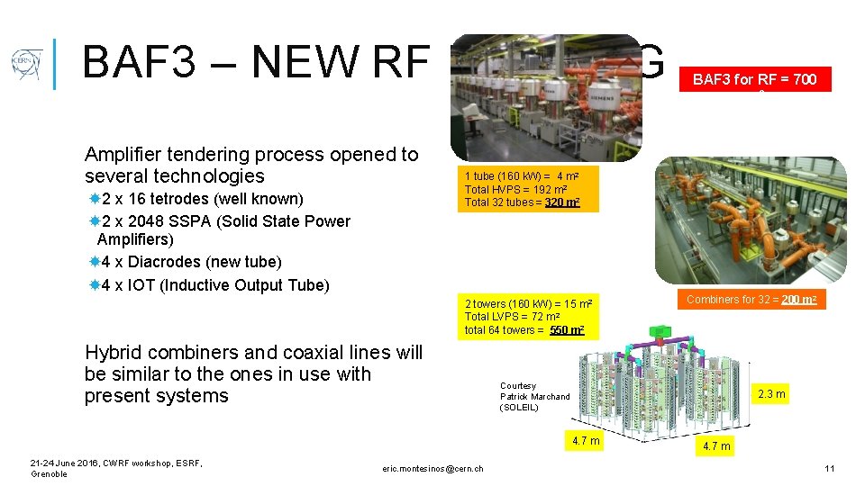 BAF 3 – NEW RF BUILDING Amplifier tendering process opened to several technologies 2