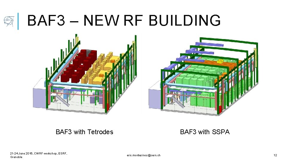 BAF 3 – NEW RF BUILDING BAF 3 with Tetrodes 21 -24 June 2016,