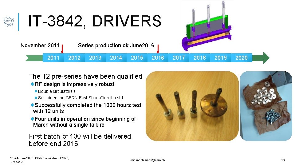 IT-3842, DRIVERS November 2011 Series production ok June 2016 2012 2013 2014 2015 2016