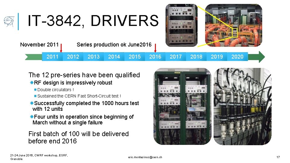 IT-3842, DRIVERS November 2011 Series production ok June 2016 2012 2013 2014 2015 2016