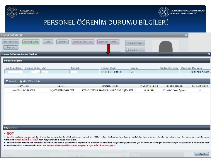 PERSONEL ÖĞRENİM DURUMU BİLGİLERİ 