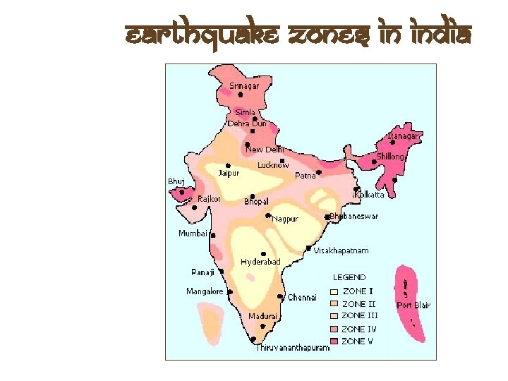 Earthquake Zones in India 