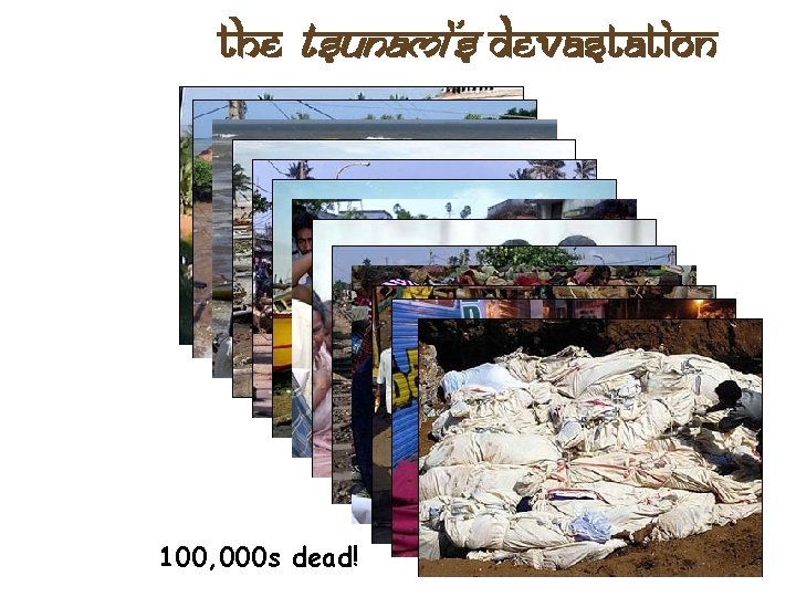 the Tsunami’s Devastation 100, 000 s dead! 