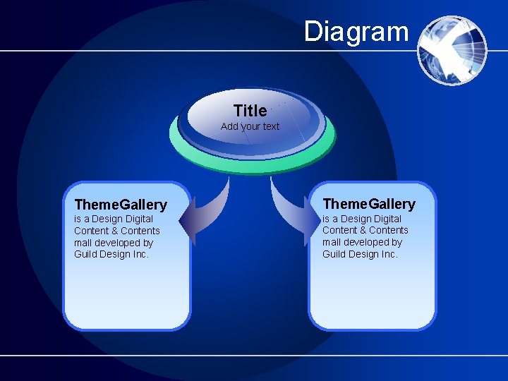 Diagram Title Add your text Theme. Gallery is a Design Digital Content & Contents