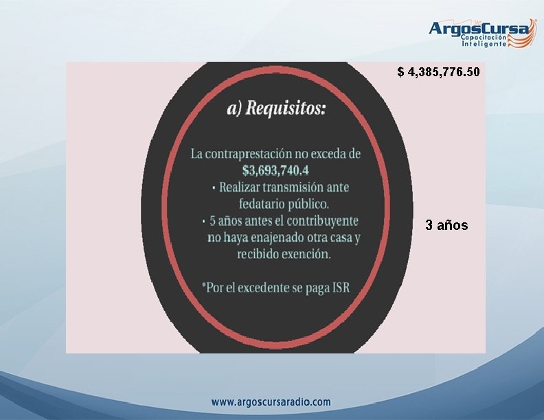 $ 4, 385, 776. 50 3 años 