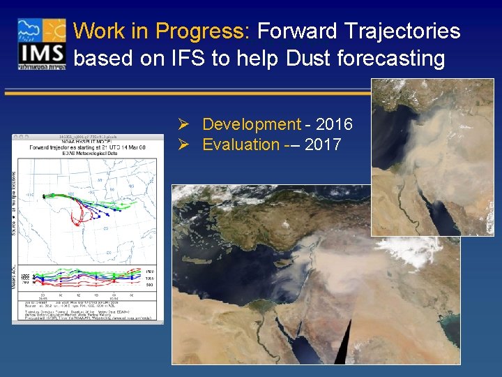 Work in Progress: ידי Forward Trajectories חיזוי אובך על מסלולי אוויר based on IFS