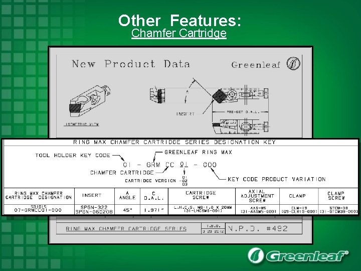 Other Features: Chamfer Cartridge 