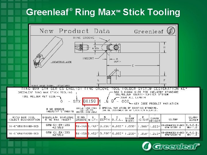 Greenleaf Ring Max Stick Tooling ® TM 