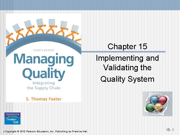 Chapter 15 Implementing and Validating the Quality System ØCopyright © 2010 Pearson Education, Inc.