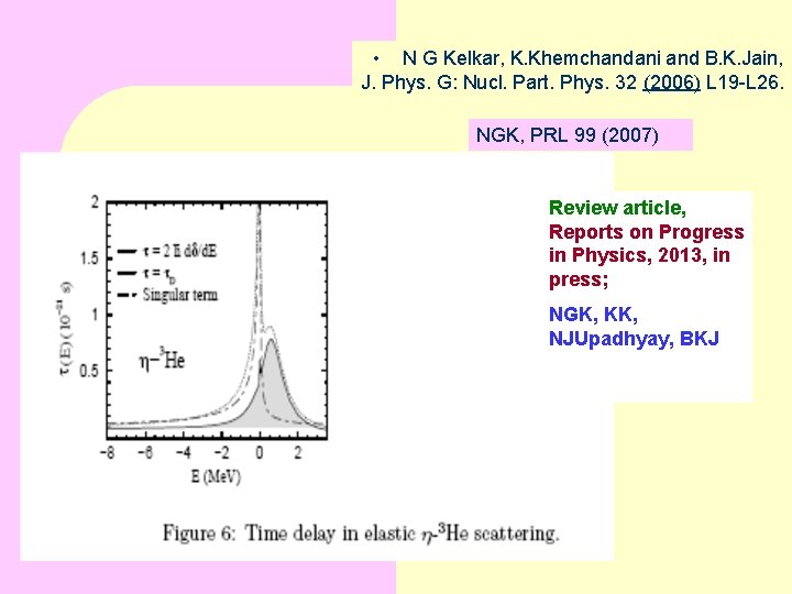  • N G Kelkar, K. Khemchandani and B. K. Jain, J. Phys. G: