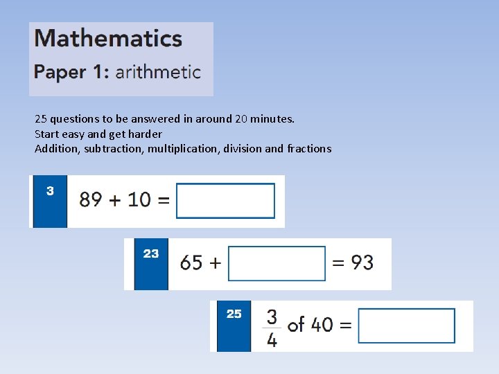 25 questions to be answered in around 20 minutes. Start easy and get harder 25 questions to be answered in around 20 minutes. Start easy and get harder