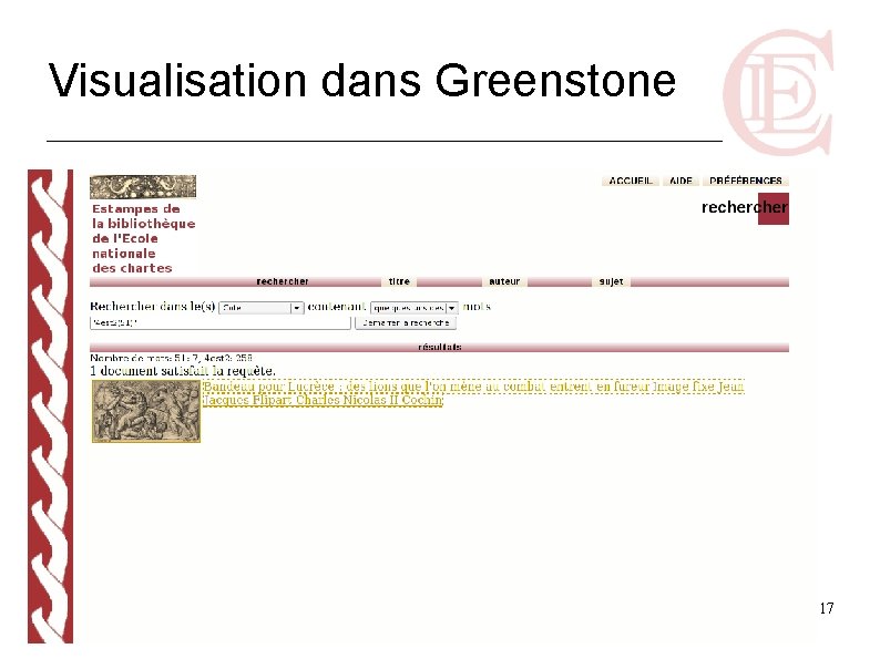 Visualisation dans Greenstone 17 