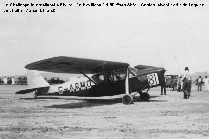 Le Challenge International à Biskra - De Havilland DH 80 Puss Moth - Anglais