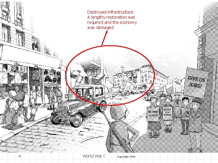 Destroyed infrastructure: A lengthy restoration was required and the economy was damaged. 4 Crisis