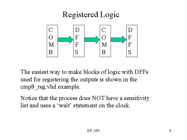 Registered Logic C O M B D F F S The easiest way to Registered Logic C O M B D F F S The easiest way to