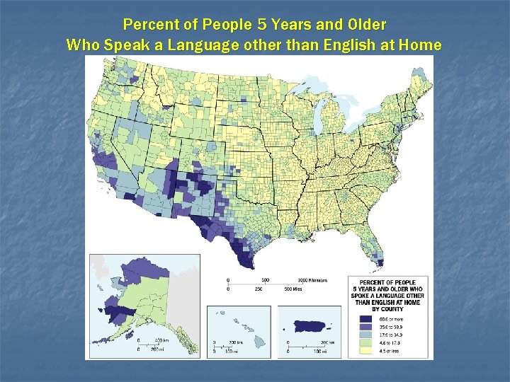 Percent of People 5 Years and Older Who Speak a Language other than English