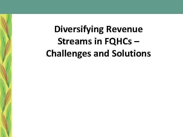 Diversifying Revenue Streams in FQHCs – Challenges and Solutions 