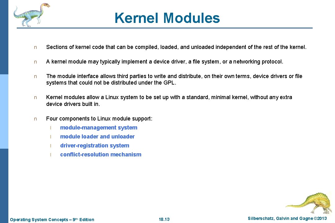 Chapter 18 The Linux System Operating System Concepts