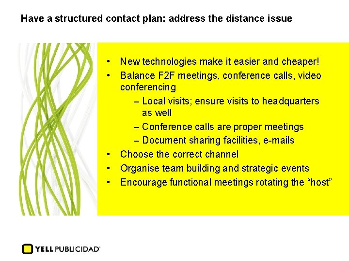 Issue Contact Plan Example Lessons learned on leading teams effectively accross borders