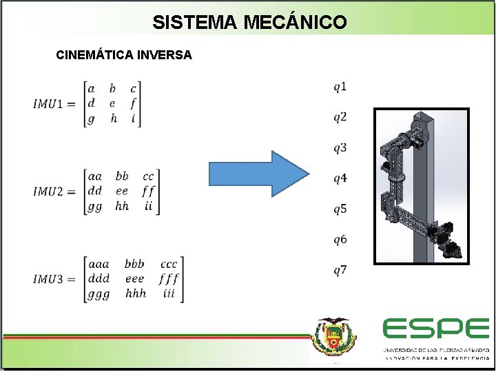 SISTEMA MECÁNICO CINEMÁTICA INVERSA 