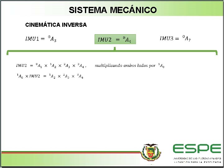 SISTEMA MECÁNICO CINEMÁTICA INVERSA 