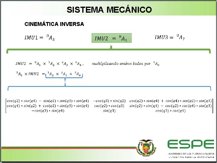 SISTEMA MECÁNICO CINEMÁTICA INVERSA 