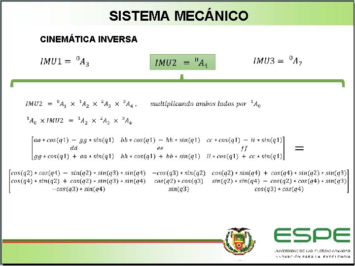 SISTEMA MECÁNICO CINEMÁTICA INVERSA 