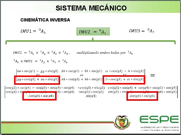 SISTEMA MECÁNICO CINEMÁTICA INVERSA 