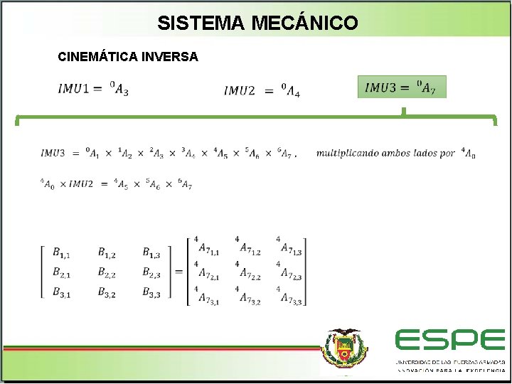 SISTEMA MECÁNICO CINEMÁTICA INVERSA 