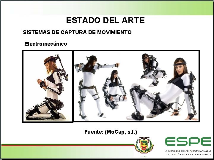 ESTADO DEL ARTE SISTEMAS DE CAPTURA DE MOVIMIENTO Electromecánico Fuente: (Mo. Cap, s. f.