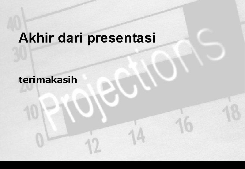 Akhir dari presentasi terimakasih 