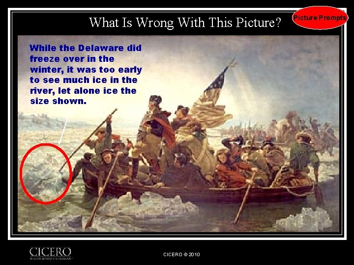 What Is Wrong With This Picture? While the Delaware did freeze over in the