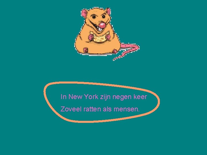 In New York zijn negen keer Zoveel ratten als mensen. 