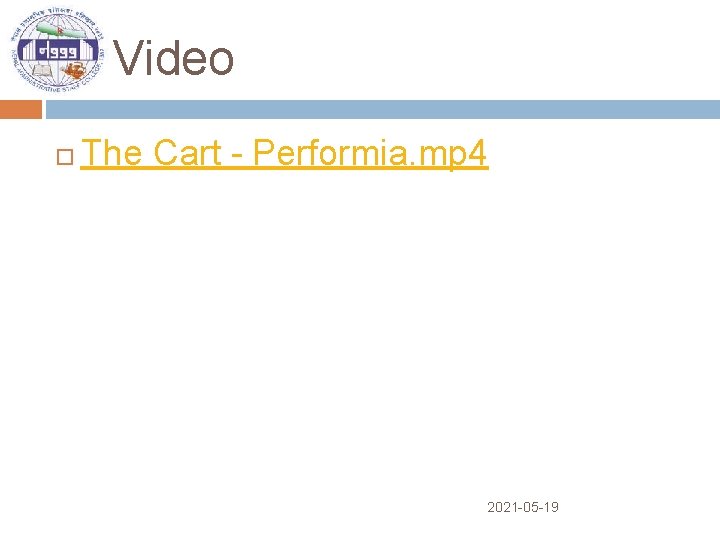 Video The Cart - Performia. mp 4 2021 -05 -19 