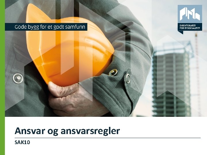 Ansvar og ansvarsregler SAK 10 