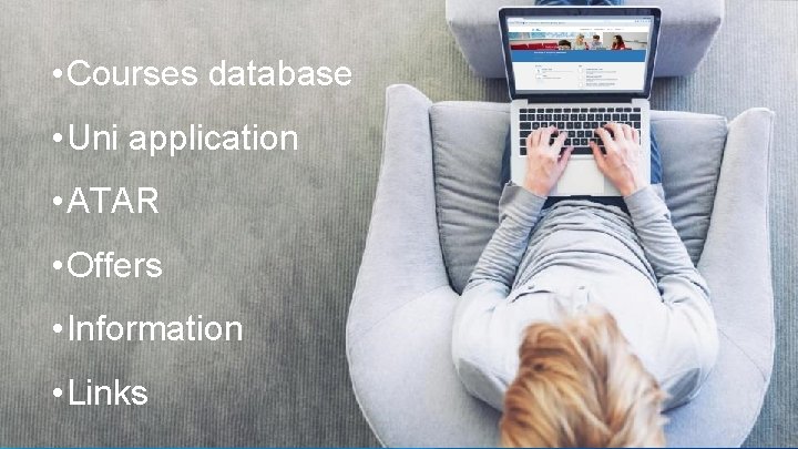  • Courses database • Uni application • ATAR • Offers • Information •