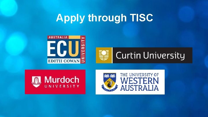 Apply through TISC 