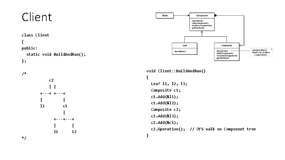 Client class Client { public: static void Build. And. Run(); }; void Client: :