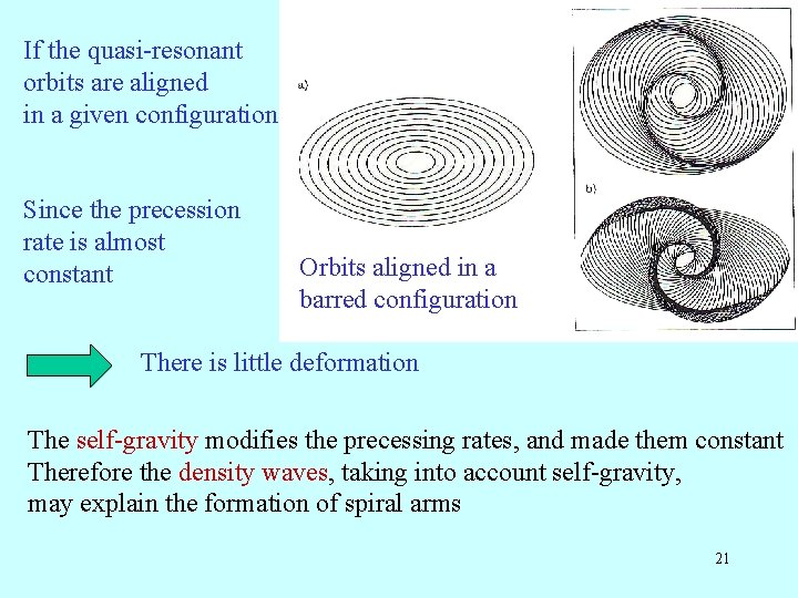 If the quasi-resonant orbits are aligned in a given configuration Since the precession rate