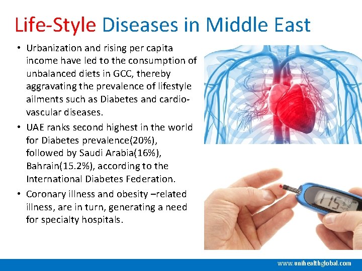 Life-Style Diseases in Middle East • Urbanization and rising per capita income have led