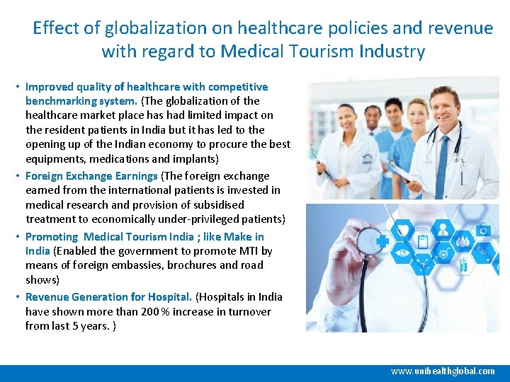 Effect of globalization on healthcare policies and revenue with regard to Medical Tourism Industry