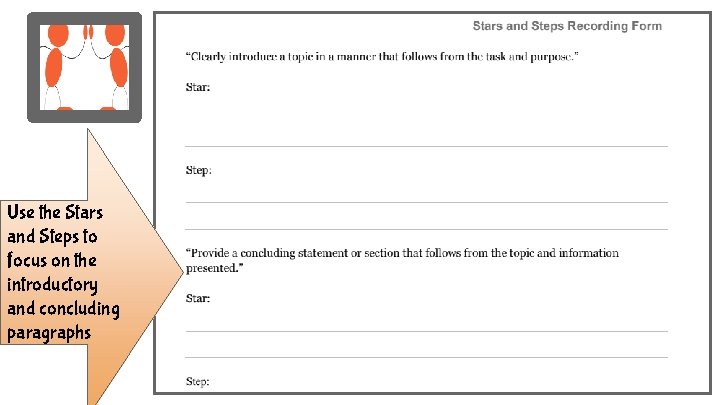 Use the Stars and Steps to focus on the introductory and concluding paragraphs 