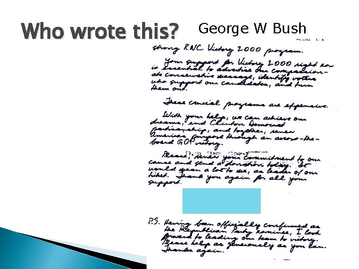 Who wrote this? George W Bush 