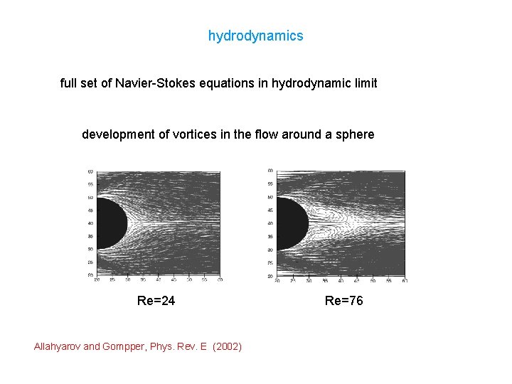 hydrodynamics full set of Navier-Stokes equations in hydrodynamic limit development of vortices in the
