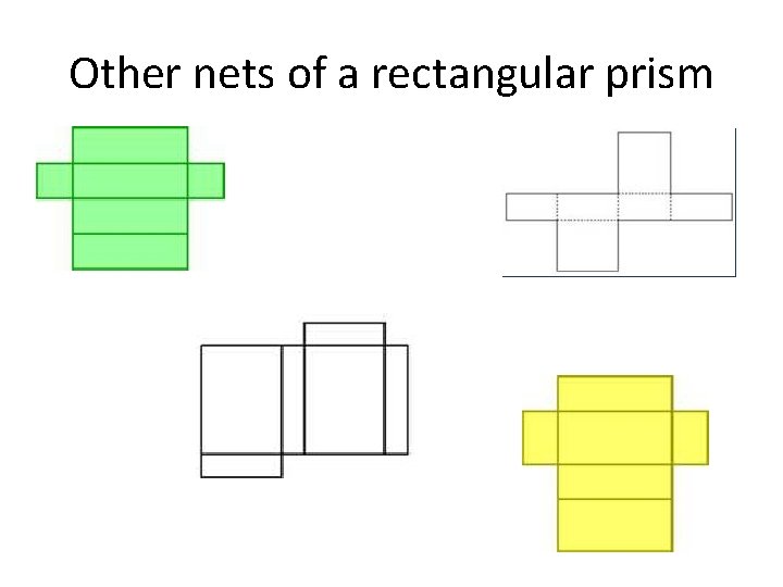 Other nets of a rectangular prism 